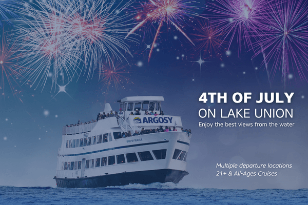 Display ad for Argosy Cruises: 4th of July on Lake Union